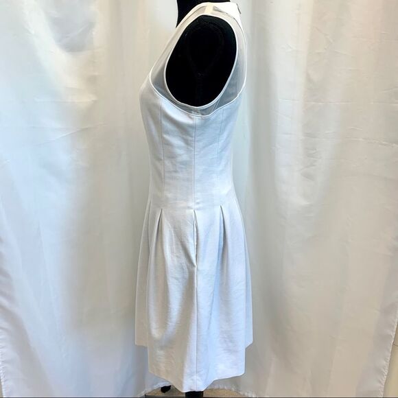 BANANA republic ponte white sleeveless mesh skater dress Sz 8 NWT - Picture 4 of 13